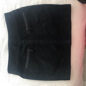 Mango genuine leather skirt